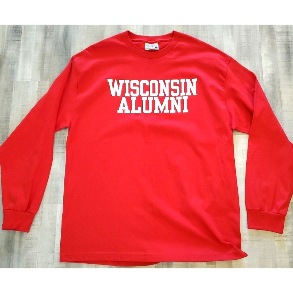 Steve & Barry's Wisconsin Badgers Alumni Shirt Mens XL‎ Red Long Sleeve Tee T